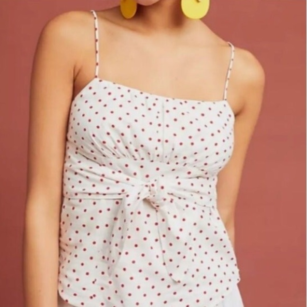 Anthropologie Maeve spaghetti strap cute summer top